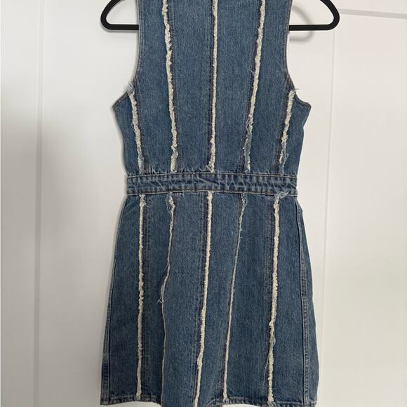$425 New Re/Done Fray Denim Dress - Small - Picture 9 of 10